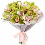 Орхидеи микс бело-зеленый